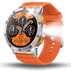 Smartwatch Męski Angelo AWK67 srebrny GPS Wodoodporny Sport Rozmowy Menu PL
